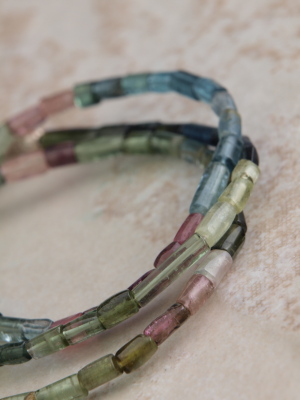 Rainbow Tourmaline Bead Necklace